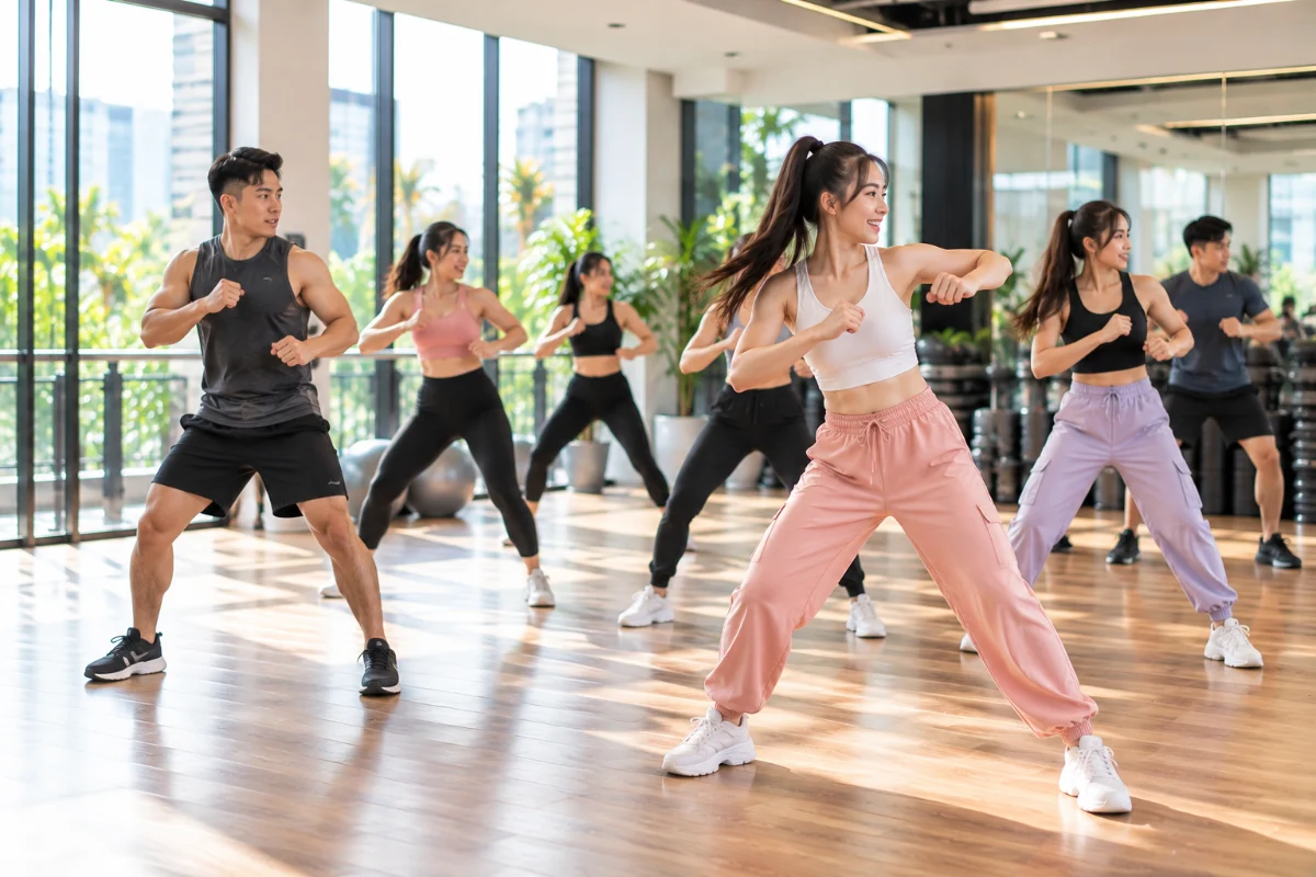 Lớp nhóm Zumba, Aerobic
